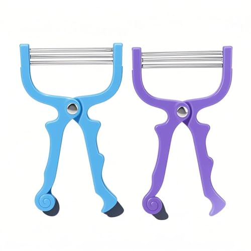ZJchao 2pcs Spring Hair Remover, Stainless Steel Face Epilator Spring Threading for Women Face, Chin Hair, Upper Lip Hair, Mustache