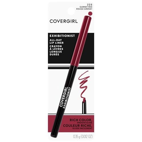 COVERGIRL Exhibitionist Lip Liner, Garnet Red 225, 0.012 Ounce (Pack of 2)