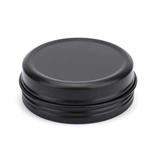 Foraineam 60 Pack 2 oz Round Lip Balm Tin Cans Cosmetic Sample Containers with Screw Lid - Aluminum Empty Tins for Salve, Powder, Spice, or Candies