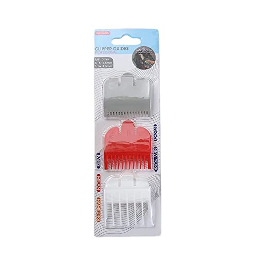 3Pcs Hair Clipper Guards Combs Professional Hair Clipper Guards Professional Hair Clipper Guide Combs, Clipper Combs Replacement for Most Clippers Trimmers and Spares Haircut Accesorries