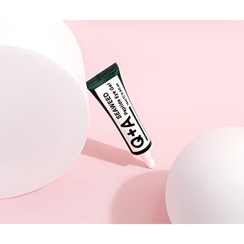Q+A Seaweed Peptide Eye Gel (15ml), Under Eye Cream Alternative, Under Eye Brightener with Peptides, Seaweed & Aloe Vera, Hydrates, Smooths Fine Lines & Reduces Puffiness