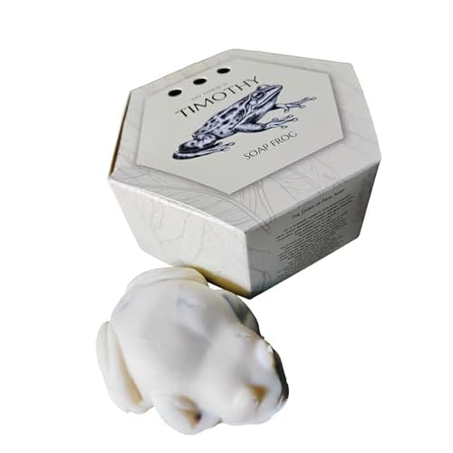 WFG WATERFALL GLEN SOAP COMPANY, LLC, Timothy frog soap, cedar wood and sandalwood, vegan, natural frog bath soap with shea butter 3.5oz