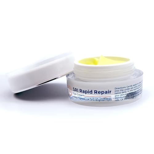 SRILabs Rapid Repair Eye Cream - Helps Tighten, Lift and Brighten Eyes - Hyaluronic Acid for Deep Hydration and Plumping - Antioxidant Defense to reduce darkness and discoloration