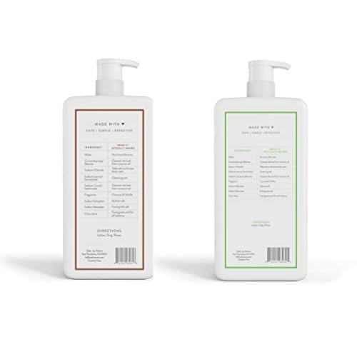 Native Body Wash | Coconut & Vanilla, Cucumber & Mint - 36 oz bottle with pump - Pack of 2