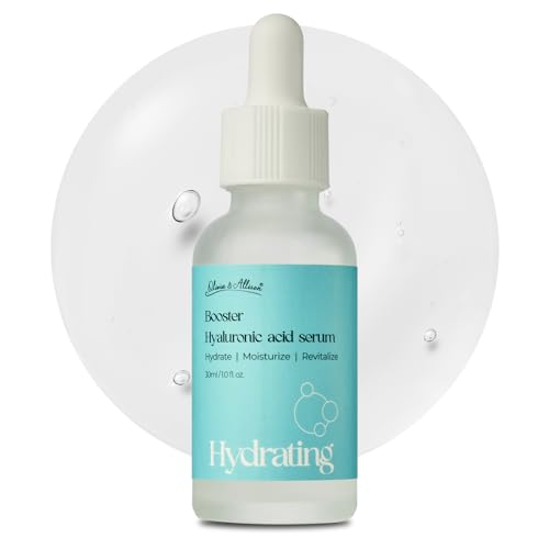 Olivia & Allison Hyaluronic Acid Serum 1.0 fl oz - With Panthenol + Olive Leaf Extract for Hydration & Calming Care