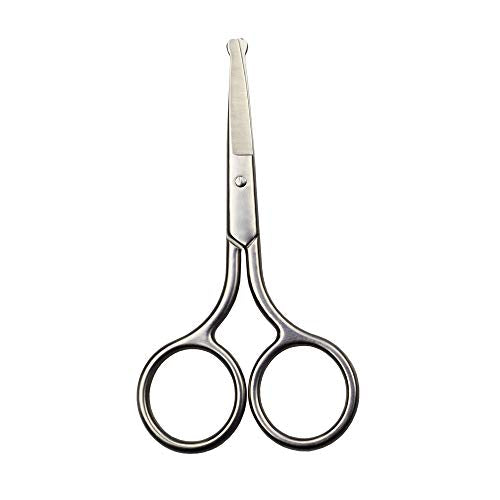 Eyebrow and Nose Hair Scissors, 3.5¡± Stainless Steel Professional Facial Hair Beard Eyelashes Ear Hairs and Moustache Scissors Trimmer 2 Pieces