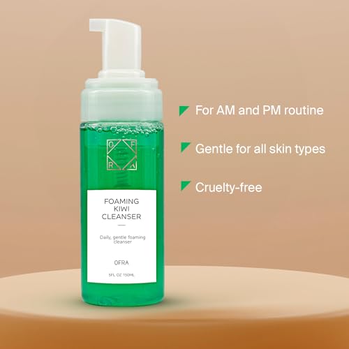 OFRA Foaming Kiwi Cleanser | Gentle Facial Cleanser for All | Daily Refreshing & Balancing | Soothing Foaming Formula for a Clear Complexion and Everyday Skincare | 5 oz/150 ml