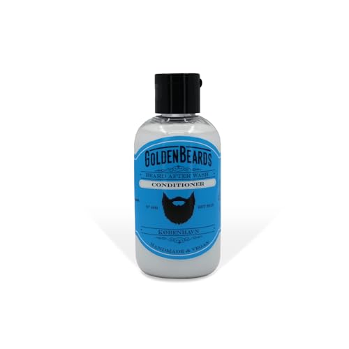 Golden Beards Beard Wash Set or single ? Organic Beard Shampoo & Conditioner for Men, 100ml Each ? Nourishing Jojoba & Oils with Carshalton Lavender Scent, Vegan & Handmade in Denmark (Conditioner)