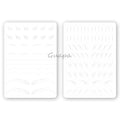 3 pcs White Microblading Hairstroke Practice Skin Hair strokes Pattern Pre-printed Silicone Practice Pad Combo Brow Practice Skin Permanent Makeup Eyebrow Tattoo Latex (White Skin-Hair Strokes)