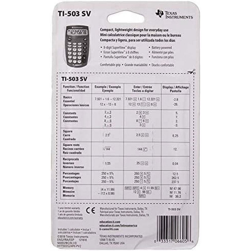 Standard Function Calculator with 8-Digit Display for Office & School