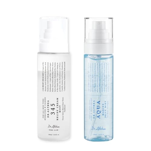 Dr.Althea Relief & Glow Mist Duo | Lightweight, Ultra-Fine Facial Mist Spray Set | Soothing & Hyration for Glass Skin | Vegan Korean Skincare, 3.38 fl.oz