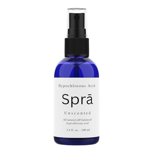 Spra Gentle Hypochlorous Acid Spray | Facial Mist for Acne, Redness Reduction, & Sensitive Skin | Multi-Use for Tattoo Aftercare, Piercings & Skin Relief | TSA Travel Size, Made in USA, 3.4 oz