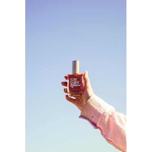 Sunshine & Glitter Shimmer Spray Oil ? Bronze Goddess ? Hair & Body Mist Hydrating Lightweight, Fast-Absorbing Glitter Oil ?Vegan, Beach Glow, Festival Ready, Glow Getter, Woman, Girls, Beauty,Tanning