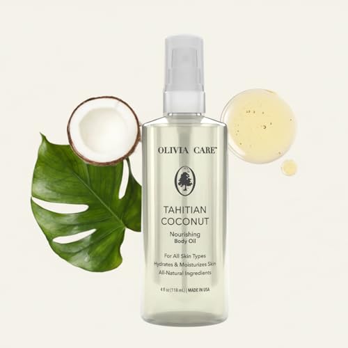 Olivia Care Tahitian Coconut Nourishing Body Oil, 4 fl oz, For All Skin Types