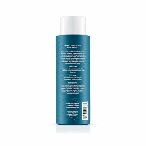 Oars + Alps Body Wash for Men, Mens Body Wash & Face Cleanser with Vitamin E & Antioxidants, Moisturizing, Paraben & Sulfate Free Cleanser, California Coast, 1pk