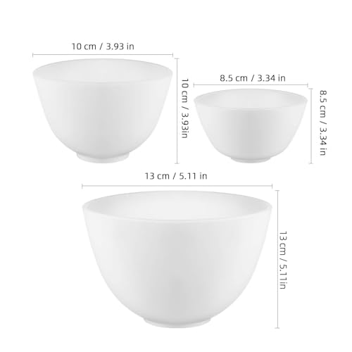3 Pcs Silicone Bowl Facial Mask Mixing Bowl Diy Face Mask Mixing Bowl Cosmetic Mud Stirring Bowl for Women