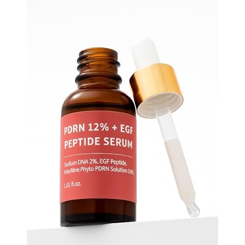 Salmon DNA PDRN 120,000 ppm EGF Peptide Microneedling Serum w/Volufiline, Phyto PDRN 12%, Growth Factor - Anti-Aging Face Serum with Niacinamide, Hyaluronic Acid 1 Fl Oz Korean Skincare