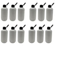 Natural Farms 8 oz White Boston Plastic Bottles -12 Pack Empty Bottle Refillable - BPA Free - Essential Oils - Aromatherapy | Black Flip Top Snap Cap - Made in the USA