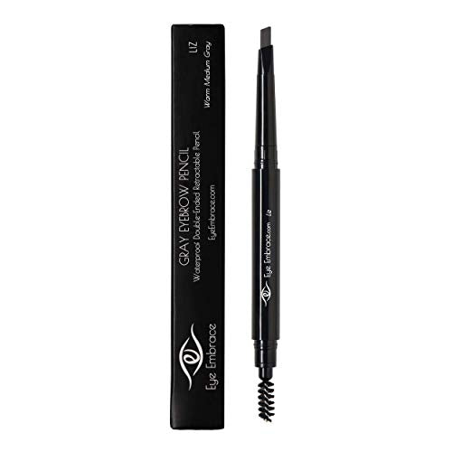 Eye Embrace Warm Gray Eyebrow Pencils: Warm Betty & Liz 2 Pack Bundle - Waterproof, Double-Ended Automatic Angled Tip & Spoolie Brush, Cruelty-Free