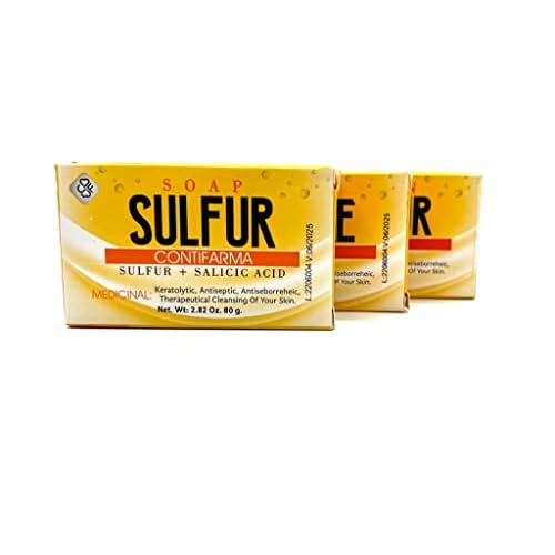 Contifarma AZUFRE + ACIDO SALICILICO, jabon, tratamiento para el acne, sulfur soap, for acne, with salicylic acid, Pack of 1