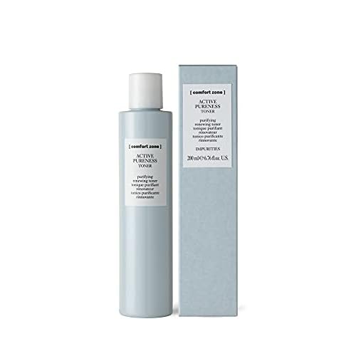 [ comfort zone ] Active Pureness Toner, Purifying Exfoliating Tonic, Minimizes Pores, Alcohol-Free Astringent, Renewing Prep for Oily Acne Prone Skin, Men & Women, Made in Italy, 6.76 Fl Oz