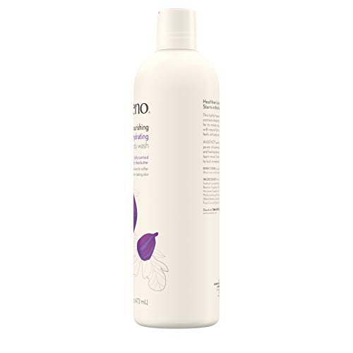 Aveeno Positively Nourishing Hydrating Body Wash for Dry Skin with Natural Fig & Shea Butter, Lightly Scented Daily Moisturizing Body Wash, 16 fl. oz
