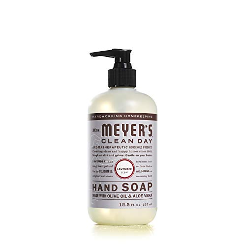 Mrs. MEYER'S CLEAN DAY Liquid Hand Soap, Lavender Scent, 12.5 Ounce Bottle Each (12.5 Ounce, Pack of 6)