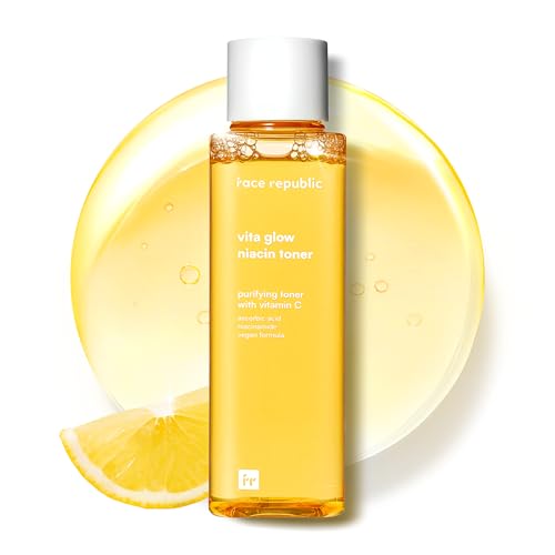 Face Republic Vita Glow Niacin Toner 160ml 5.41 fl oz | Vitamin Complex | Vitalizing & Purifying | Radiant Glow for Dull Skin | 7 Hyaluronic Acids, Vitamin C, Niacinamide | Vegan Korean Skincare