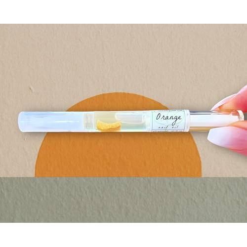 Orange Cuticle Oil Trio, All-Natural, Vegan, Cruelty-Free Nail and Cuticle Repair with Coconut Oil, Sweet Almond Oil, Vitamin E, Handmade in USA, 3 Pack Gift Set