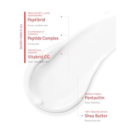 VITABRID C12 Wrinkle Cream - Age Defying Skin Recovery Moisturizer with Peptides, Vitamin C, Shea Butter - Wrinkle Repair Moisturizing Day & Night Skincare for Face and Neck - Fragrance Free, 1.69oz.