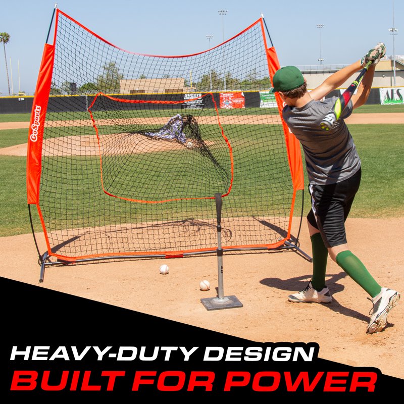Baseball Softball Practice Pitching & Hitting Net - 7x7 ft Training Aid