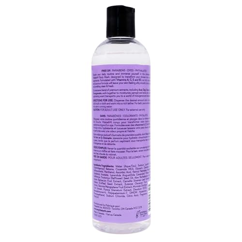 Vitabath Lavender & Chamomile Body Wash Moisturizing Bath & Shower Cleanser & Skincare Radiant Detox & Restore Nourishing Body Polish - Cruelty-Free, Paraben-Free - 12 oz