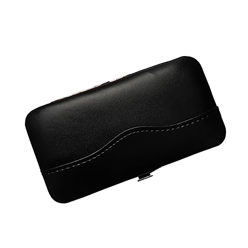GSHLLO PU Leather Tweezer Storage Bag - Eyelash Extension Tweezer Case - Black