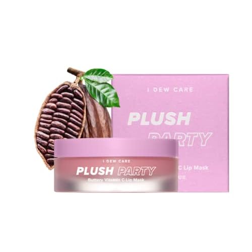 I DEW CARE Lip Scrub - Cushy Crush, 1.05 oz. + Lip Mask - Plush Party, 0.42 Oz Bundle