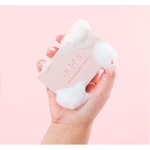 FarmHouse Fresh Pink Moon Shea Butter Bar Soap, Moisturizing Bar for Sensitive Skin with Palm Oil & Shea Butter, 5.25 oz.