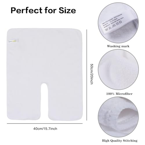 SINLAND Microfiber Esthetician Towels for Facials Mask Removing Face Wrap Soft Facial Cloth with Split Design Spa Towels for Facial Steam Massage and Cleansing