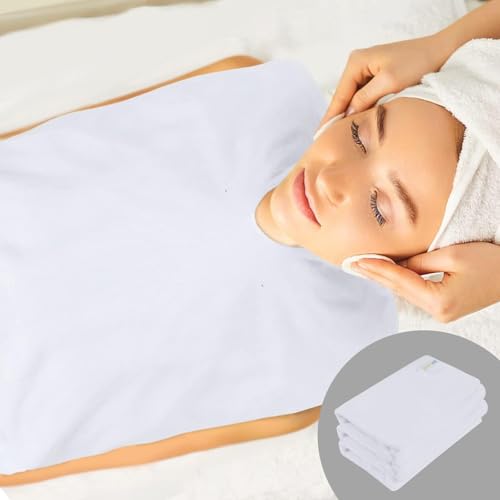 SINLAND Microfiber Esthetician Towels for Facials Mask Removing Face Wrap Soft Facial Cloth with Split Design Spa Towels for Facial Steam Massage and Cleansing