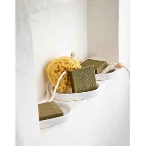 Fer ? Cheval Pure Olive Savon De Marseille Soap Bar Sliced Cubes, French Olive Oil Soap Bar Slices, 4x65 g/2.29 oz