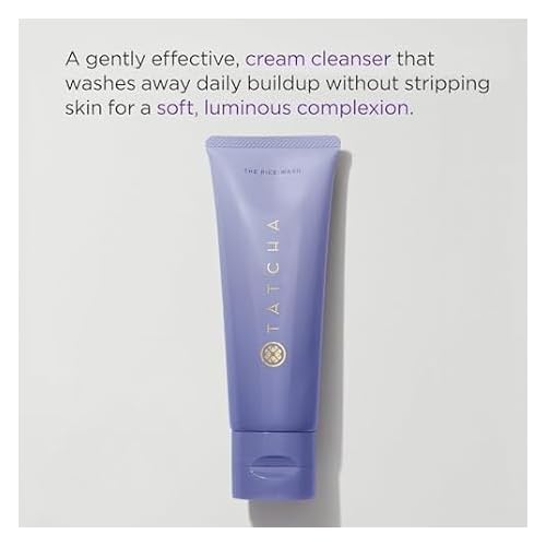 TATCHA The Rice Wash, Travel-Sized | Soft Cream Facial Cleanser - Wash Away Buildup Without Stripping Skin For A Soft, Luminous Complexion | 50 ml/ 1.7 fl. oz.