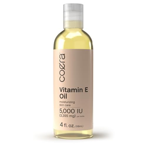 Coera Vitamin E Oil | 5,000 IU | 4 fl oz | Moisturizing & Nourishing Skin Oil for Face, Hands, and Body | Free of Parabens, SLS, & Fragrances