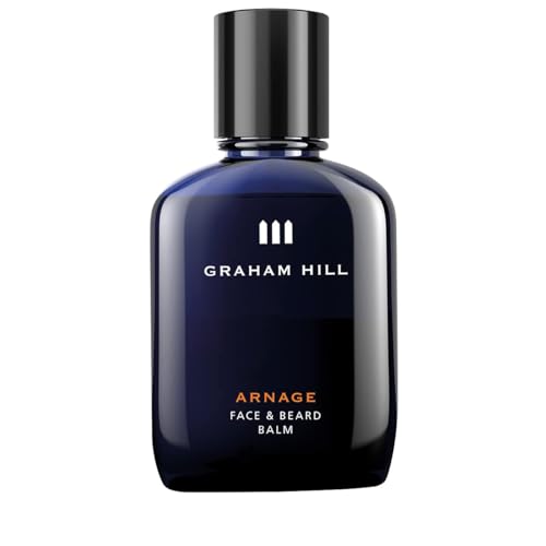 Graham Hill Arnage Soothing & Refreshing Face and Beard Balm for Men, 100ml - Men's Face Moisturizer, Vegan Beard Moisturiser for Men with Panthenol, Jojoba Oil & American Cuckoo Flower