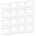 TISRATOK 16 PCS Clear Makeup Bag, Travel Essentials Toiletry Bag, Transparent PVC Cosmetic Organizer Toy Storage Pouch for Women Men - WHITE,Large