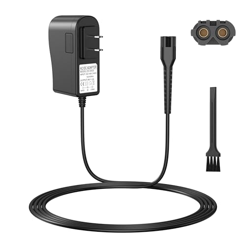 4V Charger for Wahl Magic Clipper 8148/8164/8591/8509/1919 & Trimmer 9649, Replacement AC Adapter for Cordless Trimmer Power Cord with Brush
