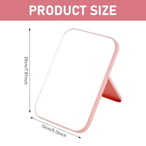12 Pack Desktop Makeup Mirror, 8 Inch Small Table Mirror with Stand for Desk Travel Makeup Spa Party (4 Color)