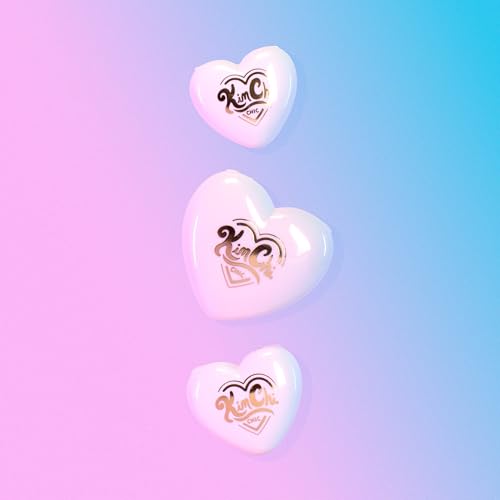KimChiChic Beauty Mini Pearl Gone Wild Highlighter - Pressed Shimmer Powder for Face & Body, Iridescent Glow, with Mirror, Cruelty Free, Hope Blue Iridescent 0.17oz