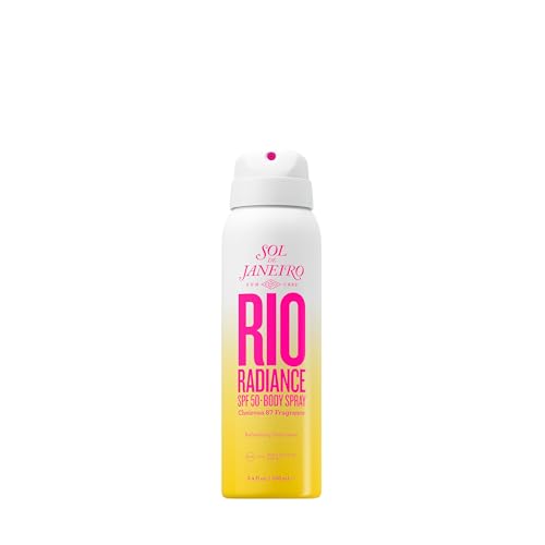 SOL DE JANEIRO Rio Radiance SPF 50 Body Spray Broad Spectrum | Spray Sunscreen for Body | Niacinamide and Antioxidants | Sheer Coverage | UV Protection