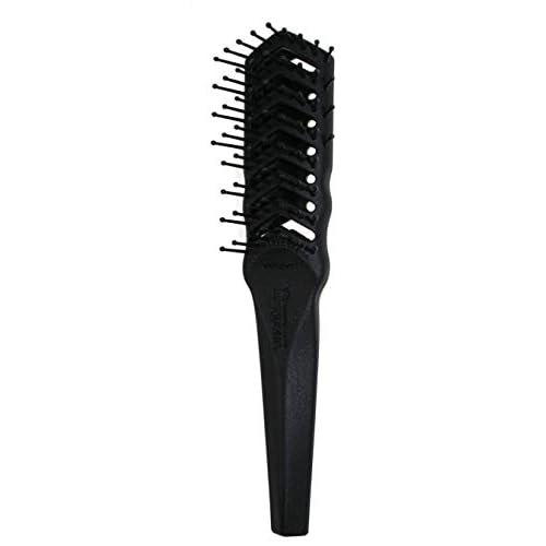 Denman D100 Flexible Vent Brush for Blow Drying - Styling Hair Brush for Wet Dry Curly Thick Straight Hair - For Women and Men (Black)