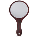 balacoo Wooden Handle Makeup Mirror Handheld Cosmetic Vanity Mirror Lightweight Clear Reflection Round for Travel and Home Use