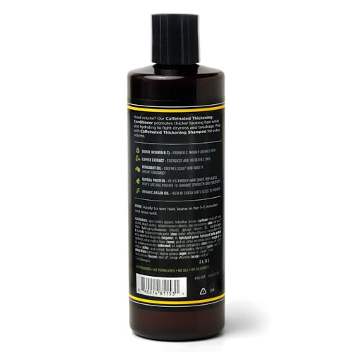 Barrel & Oak - Caffeinated Coffee & Citrus Thickening Conditioner, Thickens & Strengthens Hair, Adds Volume, Moisturizes & Soothes Skin, Vegan (16 oz)