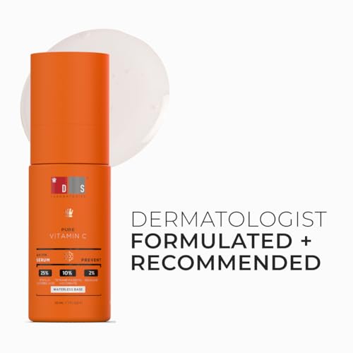 DS Labs 35% Vitamin C Brightening Serum, 30mL ? Radiance, Hydration, With Vitamin E & Squalane, Supports Smoother, More Even Looking Skin, Vegan, Fragrance-Free, Paraben-Free